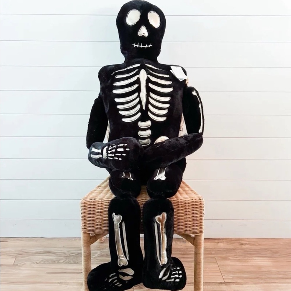 Isaac Mizrahi Black Skeleton Pillow